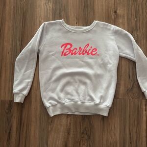 Barbie White Sweatshirt with Pink Logo